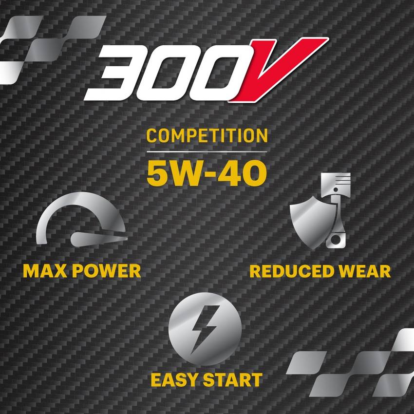 MOTUL 300V COMPETITION 5W-40 2L (2.11 qt.)