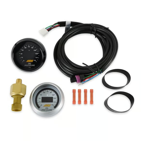AEM Digital Oil Fuel Pressure Gauge 0-150 PSI