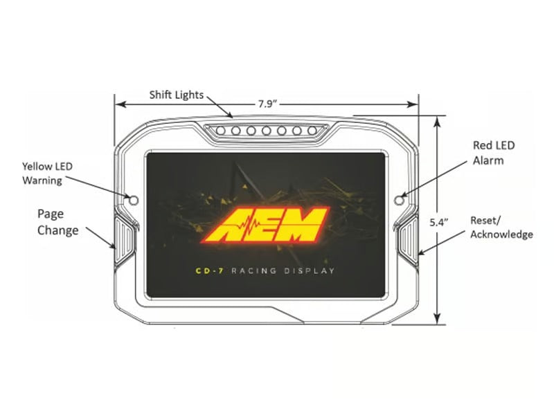 AEM CD-7 Carbon Non-Logging/ Non-GPS Display