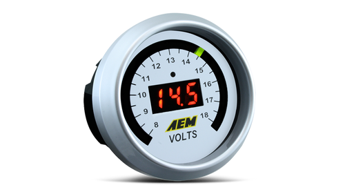 AEM Classic Digital Volt Gauge Kit 8-18 Volts